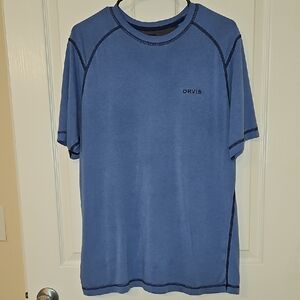 Orvis Blue Short Sleeve Tees Casual Comfort